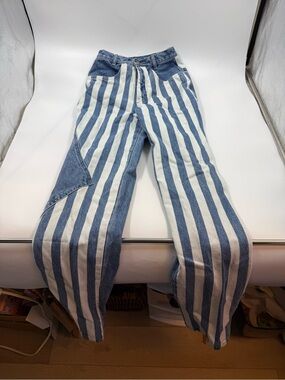 Vintage Bar None Quarterhorse Woman Jeans Size 5/6 Stripes Made In Texas
